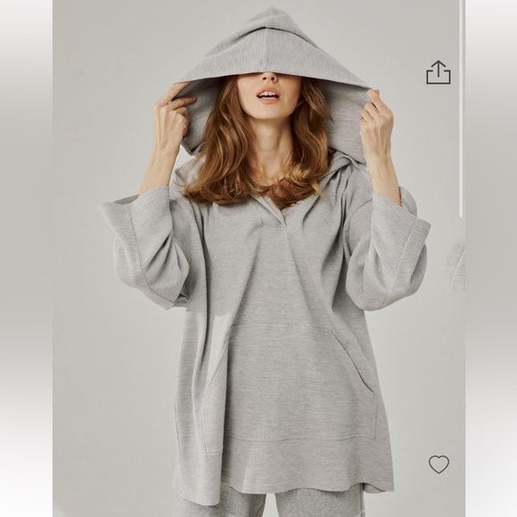 NAP Loungewear Tops - NAP Loungewear Baggy Textured Hoodie